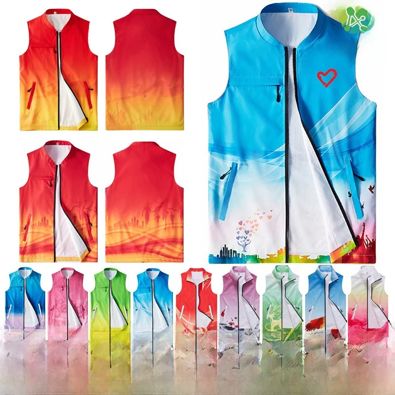 سترة تطوعية قابلة للتخصيص ملابس العمل للحفلات والنشاط الموحد وطباعة الشعار سترة إعلانية للجنسين سترة صيفية فضفاضة مناسبة #1