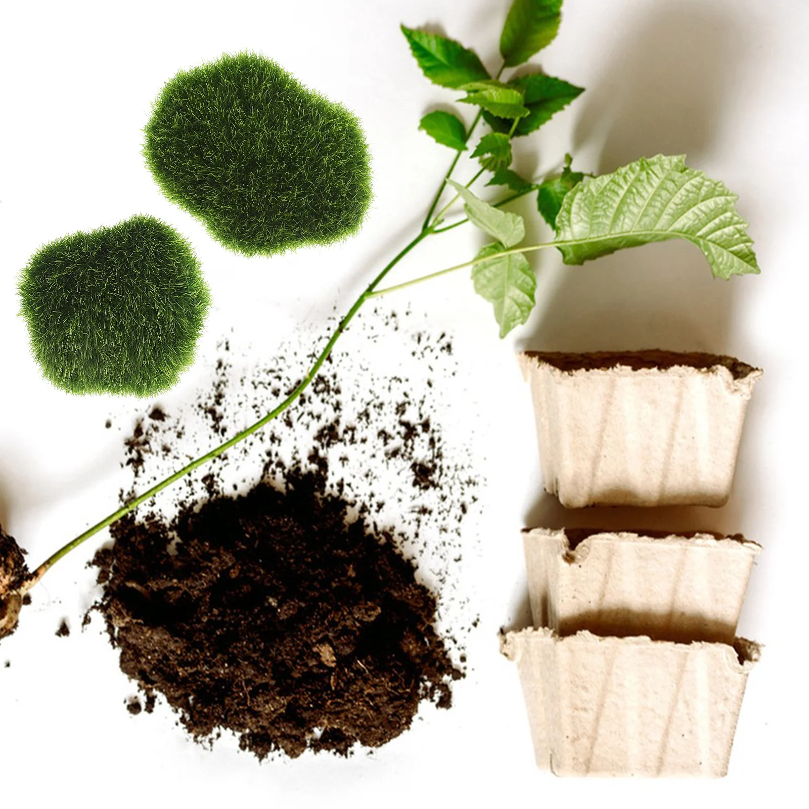 

3pcs Artificial Moss Stones Fake Rocks For Bonsai Aquarium Decor Micro Landscape Diy Garden Layout Prop Faux Stone Ornament