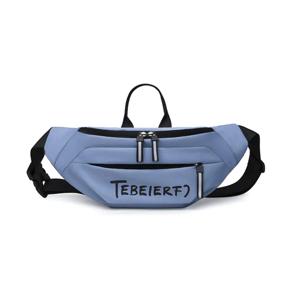 

Zipper Nylon Men Chest Bag Waterproof Large Capacity Outdoor Waist Bag Crossbody Bag Adjustable Strap Sports Walking Bag Riding