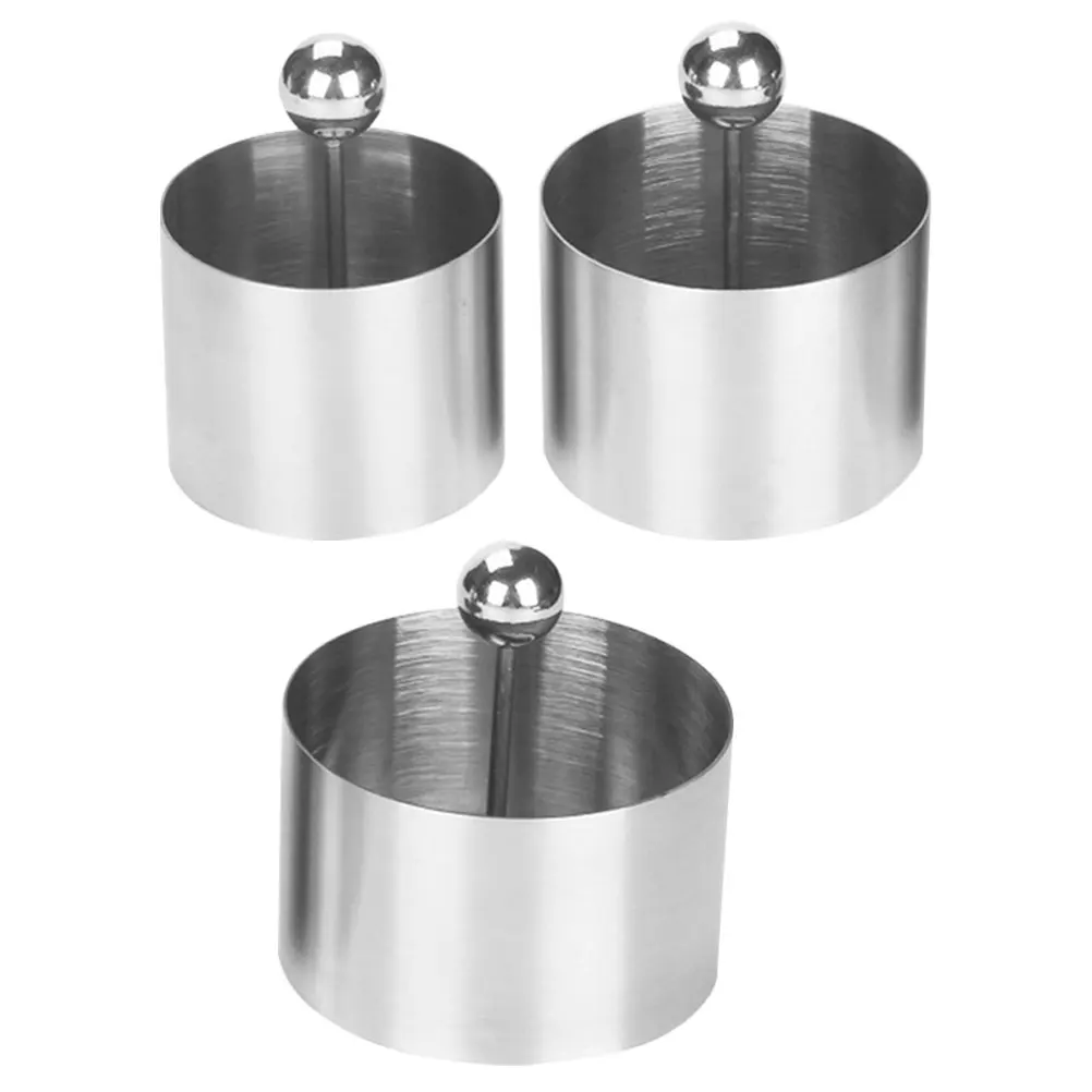 

3 Stainless Round Cold Cold Dish Modeling Molds Dish Mold Kitchen Supplies Decoration Utensils Baking Pan Tool