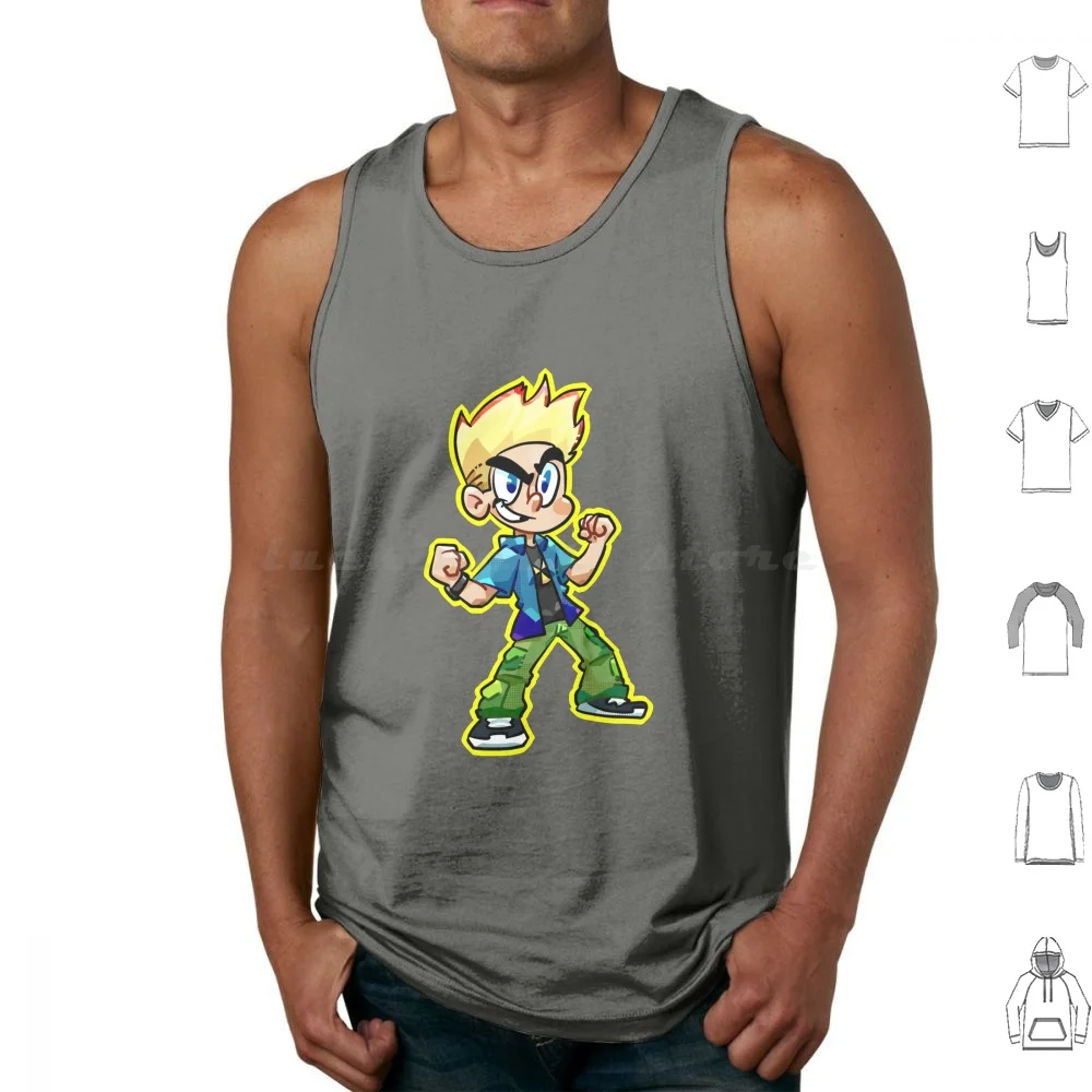 Johnny Test Tank Tops Vest Sleeveless Johnny Test Jonny Test Cartoon