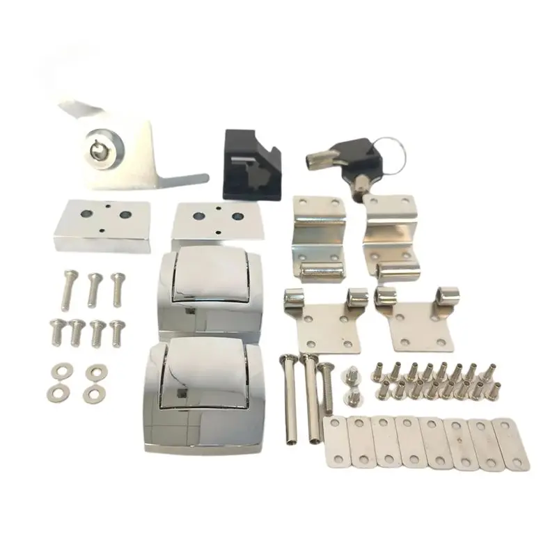Ingenious-Motorcycle Chrome Tour Pak Pack Trunk Latches Hinge Lock Kit For Touring Trike 1988-2013 Luggage Lock Latche