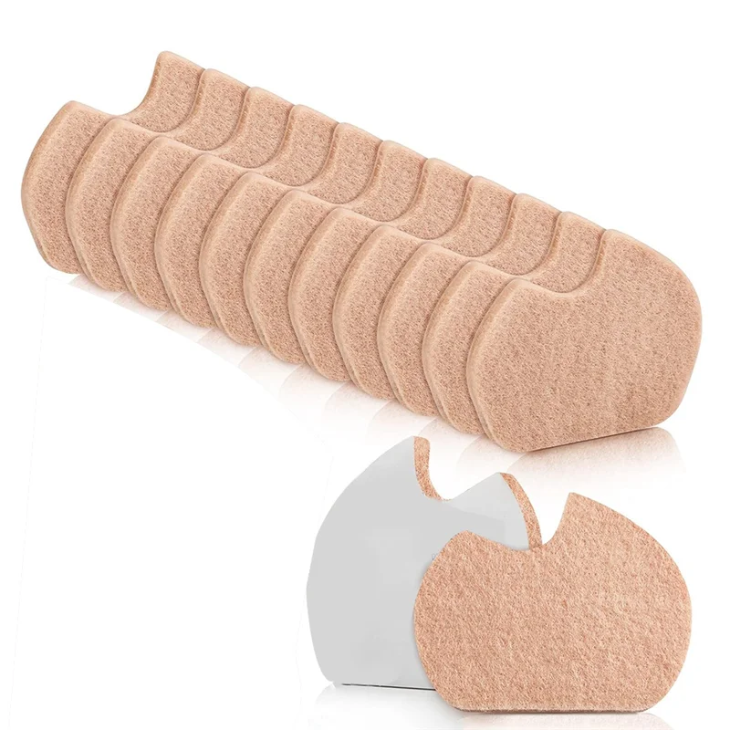 ABDJ-24 Uds. Almohadillas para pies para bailarina, almohadillas para sulcamoiditis para bola de pies derechos, cojín de fieltro para el dolor en el antepié