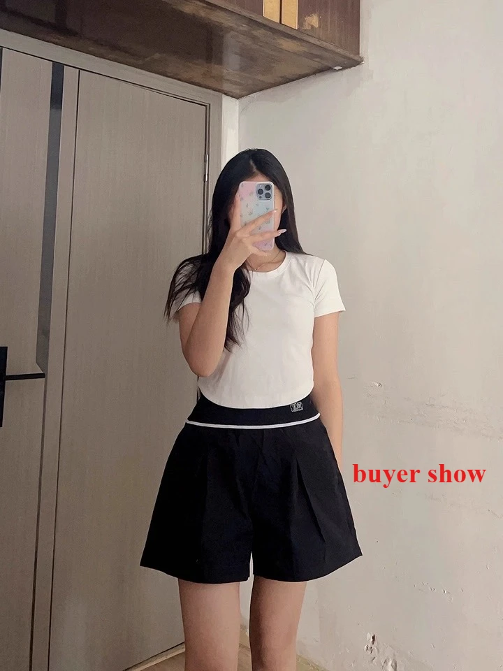 SALIENCY Sportowe Szorty Luźne z Wysokim Stanem Zapobiegające Ekspozycji Cienkie Szorty do Biegania Fitness dla Kobiet Letnie Oddychające Spodnie do Jogi