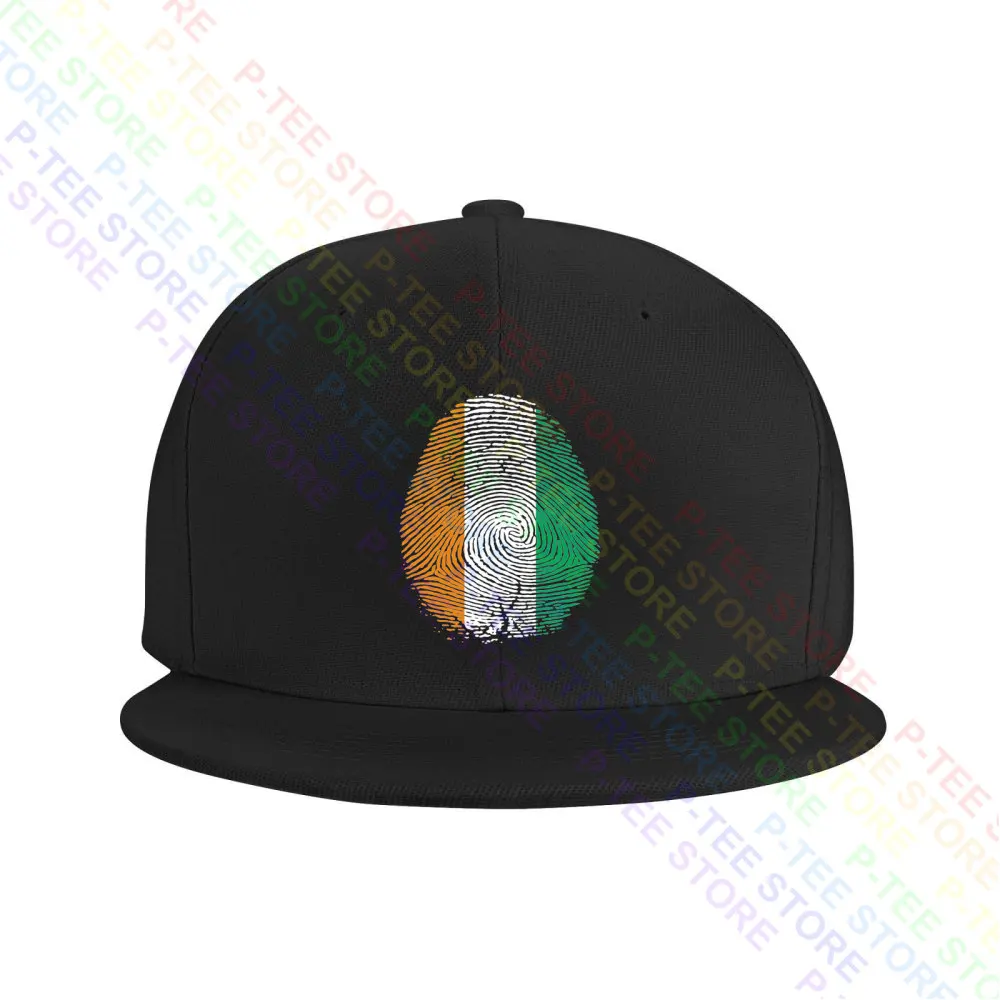 Ivory Coast Flag Fingerprint It Is In My Dna Ivorians Baseball Cap Snapback Caps Knitted Bucket Hat