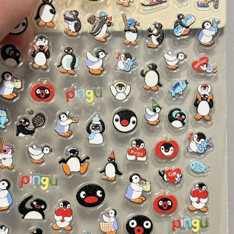 10pcs Cartoon Pingu Cartoon Stickers Cute Penguin Stickers DIY Journal Decoration Scrapbooking Phone Case Decorative Sticker