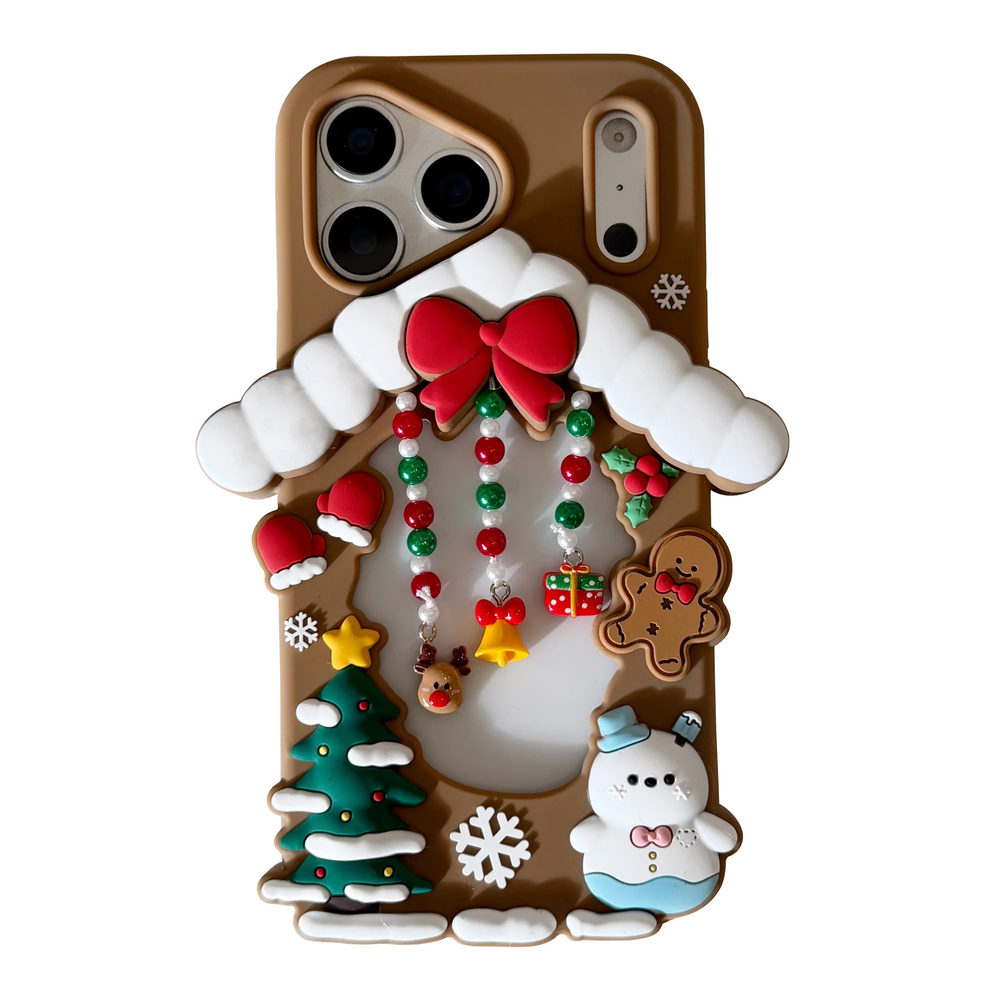 

Newest 17Promax For iPhone 12 13 14 15 16 17 ProMax 3D Christmas Phone Case Shockproof Soft Silicone Case Phone Back Cover Skin