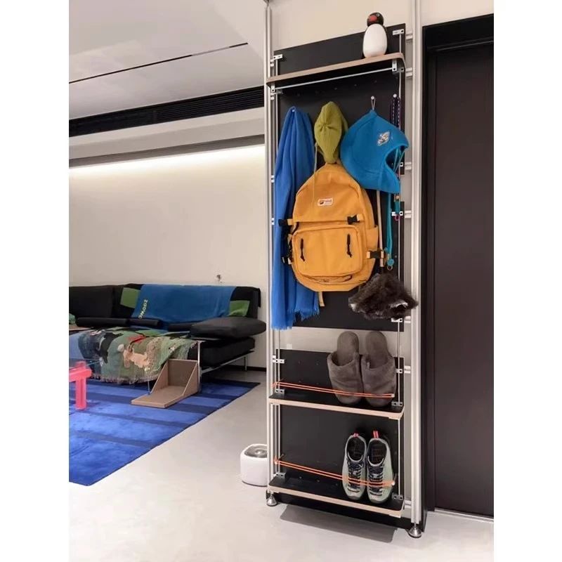 Hanging hanger behind the door, hole board, display rack, shelf, floor storage rack, aluminum profile, indomitable screen