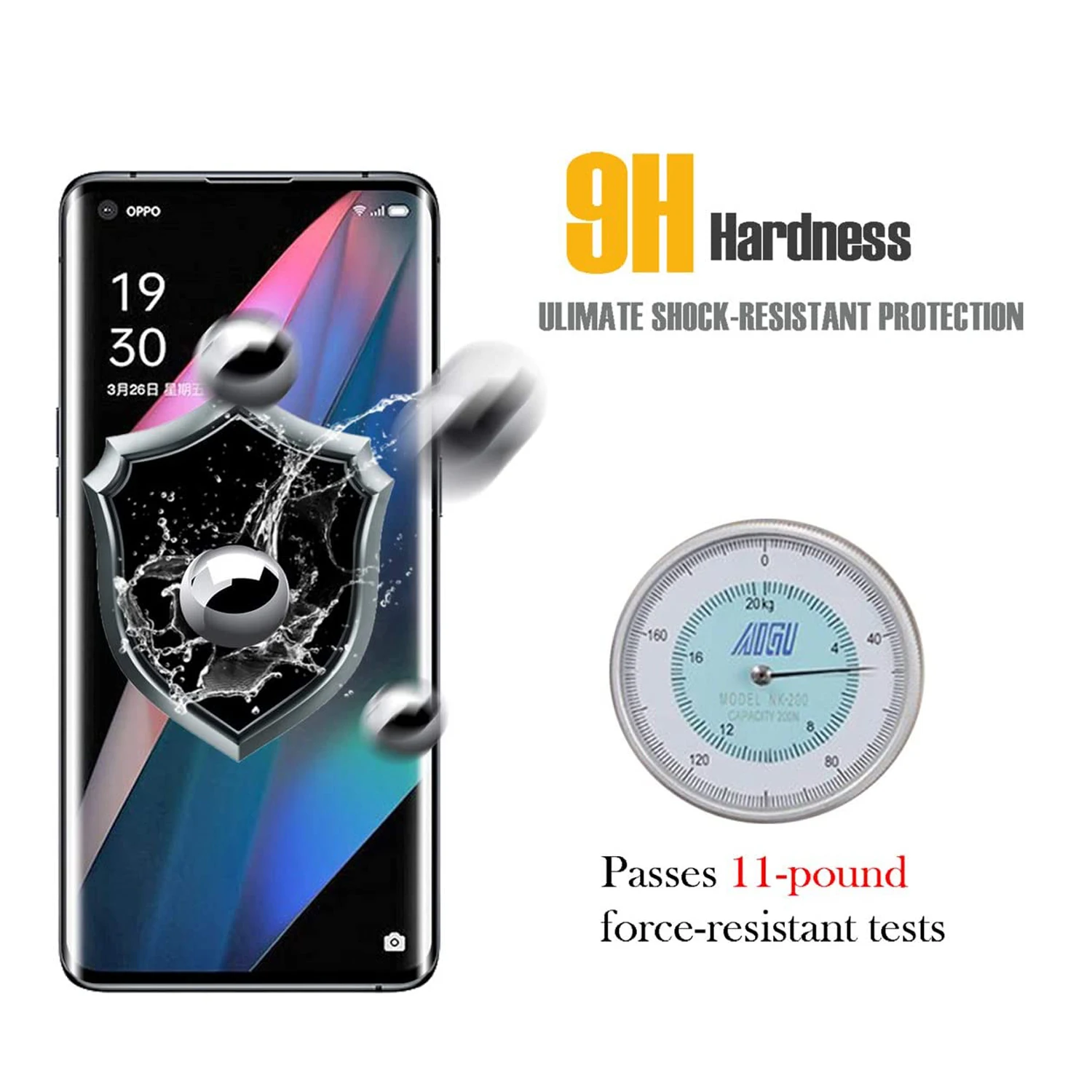 1/4Pcs Tempered Glass For Oppo Find X3 Pro Screen Protector Glass