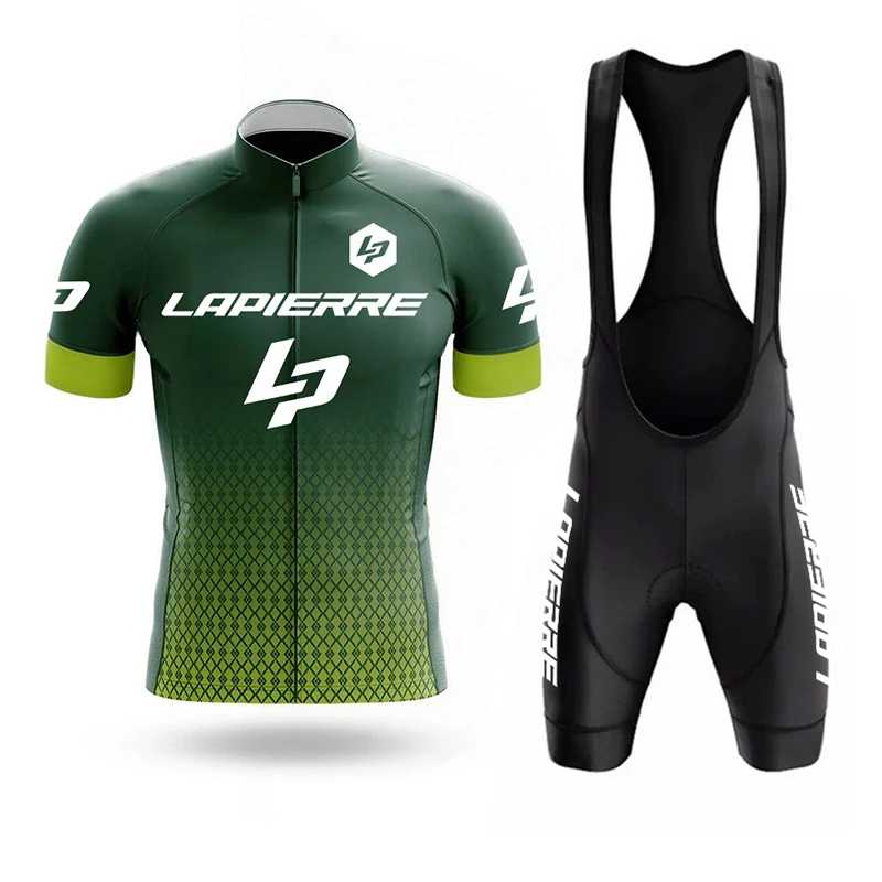 بدلة ركوب الدراجات الجبلية من الجيرسيه للرجال من Lapierre، معدات الدراجة الجبلية MTB، مجموعة صيفية قصيرة من الجيرسيه