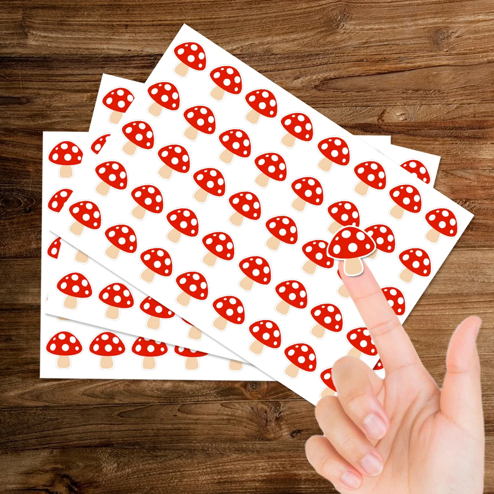 

1/2 Sheet 2cm Tiny Mushroom Stickers for Planner, Journal, Scrapbook, Phone, DIY Card Making Craft Decoration, Envelope Seals