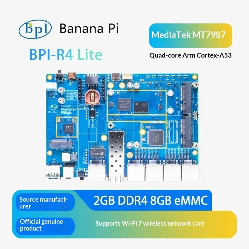BPI-R4 BPI-R4 Lite Wifi7 Open Source Smart Router Development Board MediaTek MT7987 Expansion Board