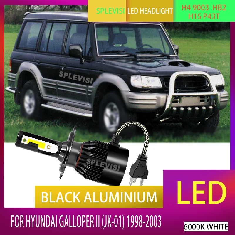 

6000K светодиодные автомобильные фары, простая установка, комплект для переоборудования фар для Hyundai Galloper II (JK-01) 1998 1999 2000 2001 2002 2003