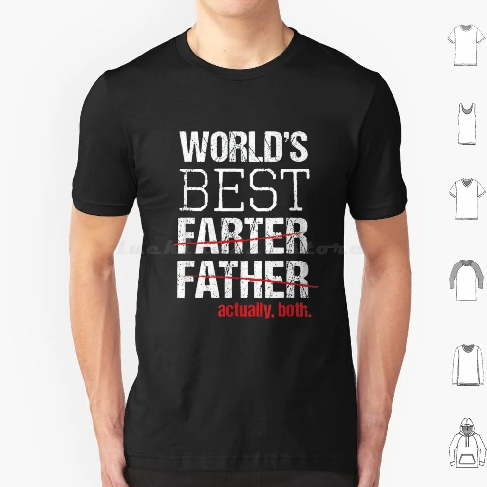 World's Best Father And Farter ( Father's Day 2022 ) T Shirt 6xl Cotton Cool Tee Fathers Day From Daughter Fathers Day 2022