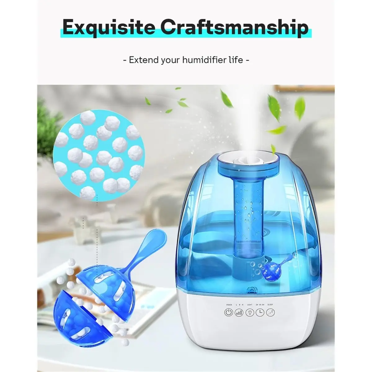 [NEW] 20 Pc Humidifier Cleaner, Demineralization Cleaning Ball, Works in All Humidifiers and Fish Tanks, for Purifies Water