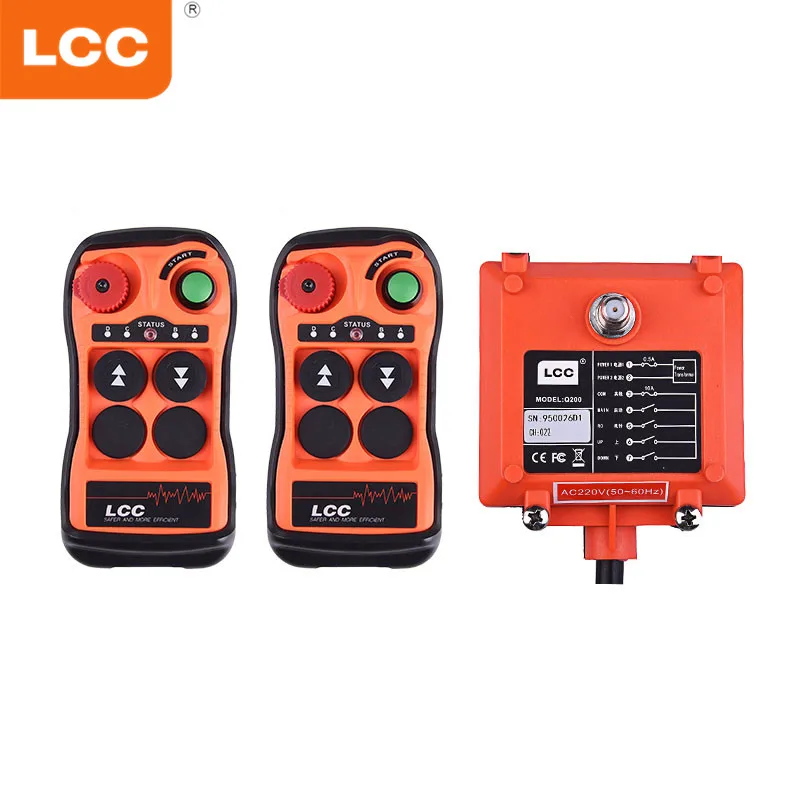 

LCC Q200 Crane Industrial Remote Control 2 Button Wireless Electric Hoist Concrete Truck Construction Machinery Controller