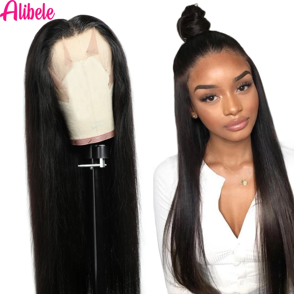 Alibele 13x4 Lace Front Wig Straight Hair Transparent Lace Front Wigs 150% Density Brazilian HumanHair Lace Front Wig for Women