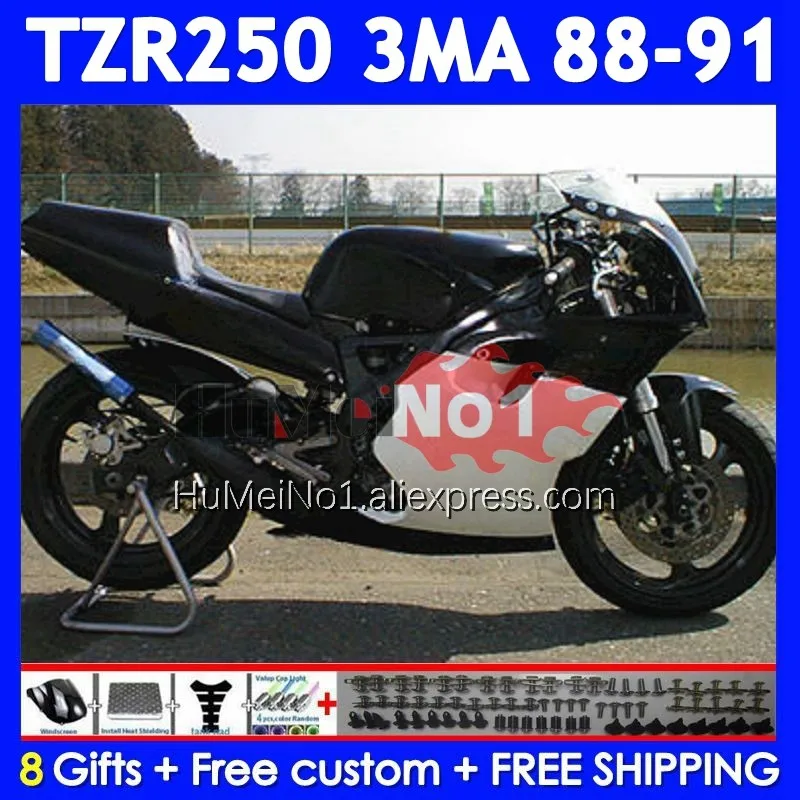 Kit For YAMAHA TZR-250 3MA TZR250 YPVS RS TZR 250 88 89 90 91 375No.24 TZR250R TZR250RR 1988 1989 1990 Black west 1991 Fairing