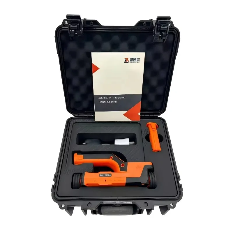 2025ZBL-R670A كاشف حديد التسليح المعدني الصناعي لقياس سمك غطاء الخرسانة اختبار غير تدميري 5 سنتيمتر لفائف 3 سنوات