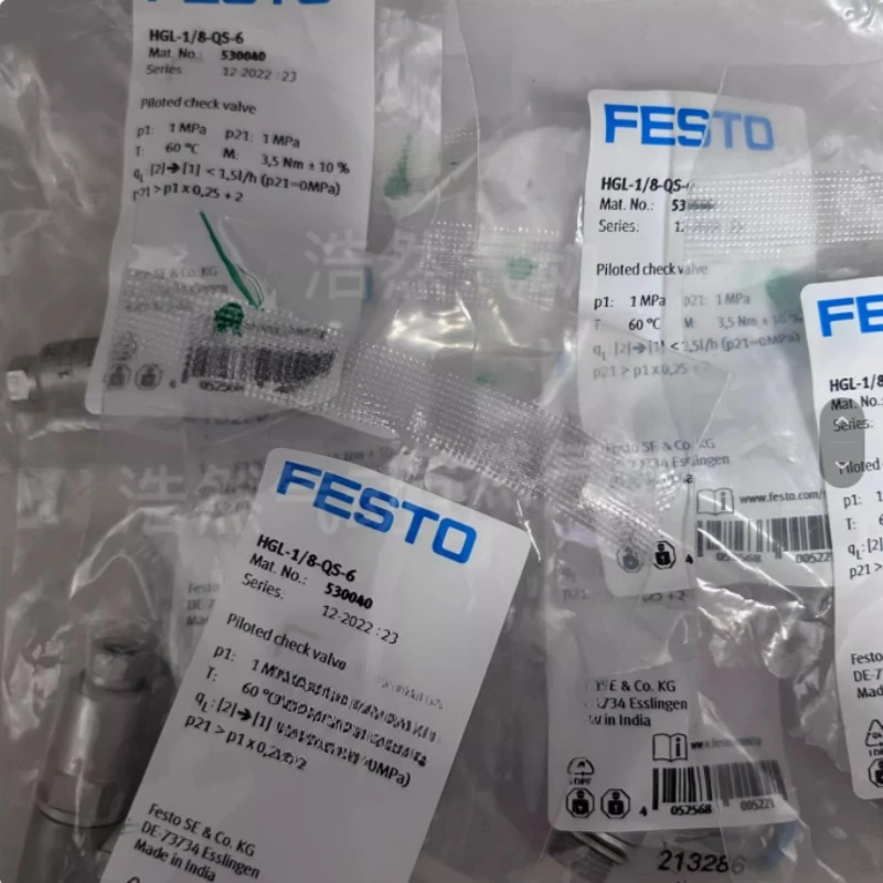 Parts for Spot FESTO Festo HGL-M5-1/4-1/8-3/8 -1/2 - QS - 4-6-8 -1 0 -1 2 - B Check Valves