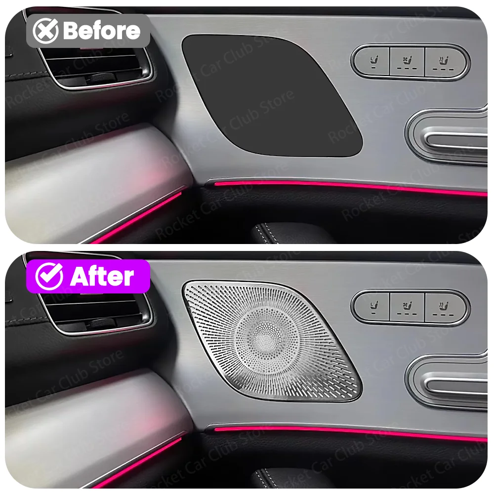 

For Mercedes Benz W167 GLE GLS Class AMG GLE53 Car Decorative Cover Four Non Luminous Speakers, Mid-Range Speaker Cover Plate