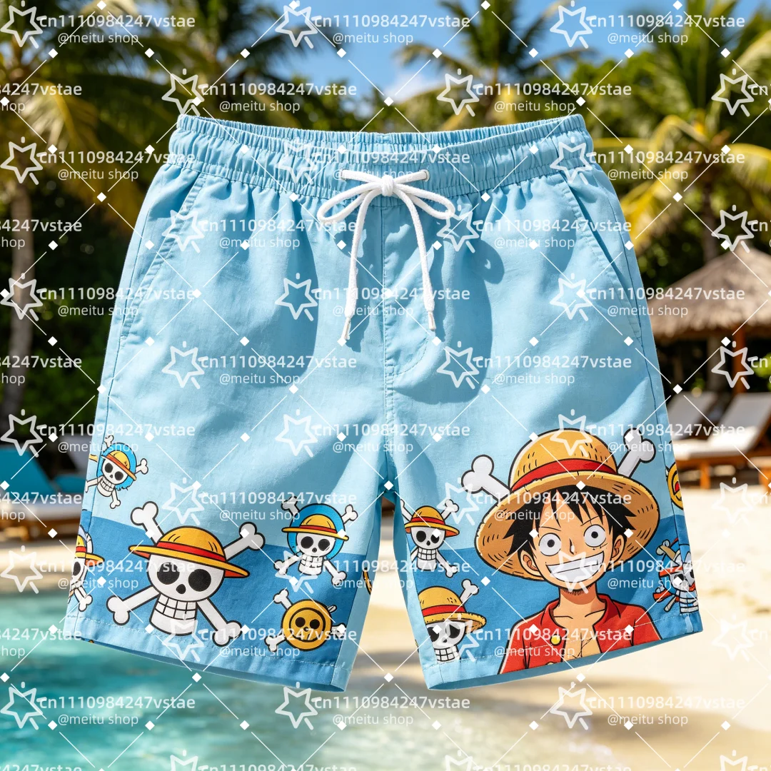 Pantalones Cortos de Playa para Hombre con Estampado de Luffy y Zoro, de Secado Rápido, de Alta Calidad, Modernos, Unisex, Estilo Anime, para Deportes, Gran Venta 2026