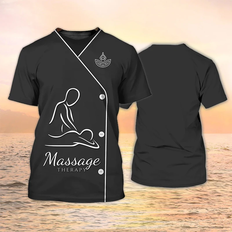 Massage Therapist 3D Print T-shirt Uniform Workwear Woman Men Streetwear T Shirts Harajuku Tees Tops Unisex Oversized Clothing