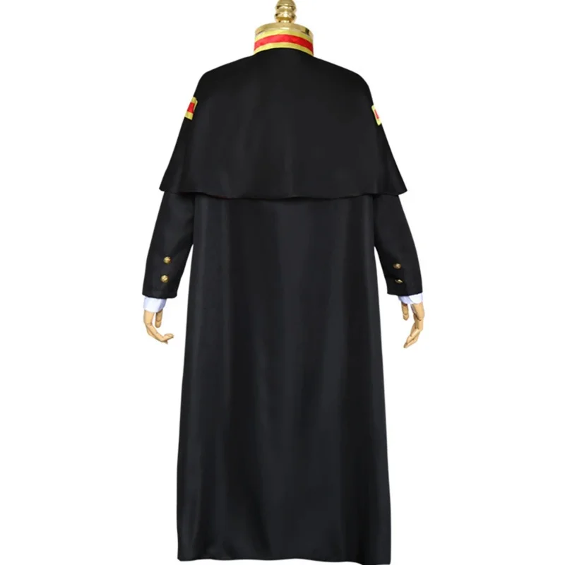 Disfraz de Anime Jibaku Shounen Hanako kun Yugi Amane, capa de Hanako kun atada al inodoro, conjunto completo negro, uniforme, peluca, sombrero