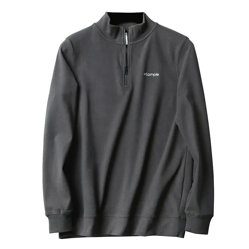 Double-sided German Velvet Long-sleeved Men's Autumn and Winter Velvet Thickened Sports Casual Men's Winter Warm T-shirt