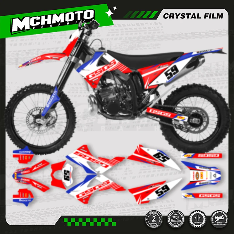 

MCHMFG для GASGAS 2010 2011 EC MC 200 250 300 350, индивидуальный командный обтекатель, графический фон, наклейки, набор наклеек