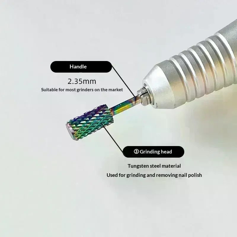 Juego de brocas para uñas de cerámica profesional, lima de uñas eléctrica para manicura, para uñas y cutículas de Gel acrílico