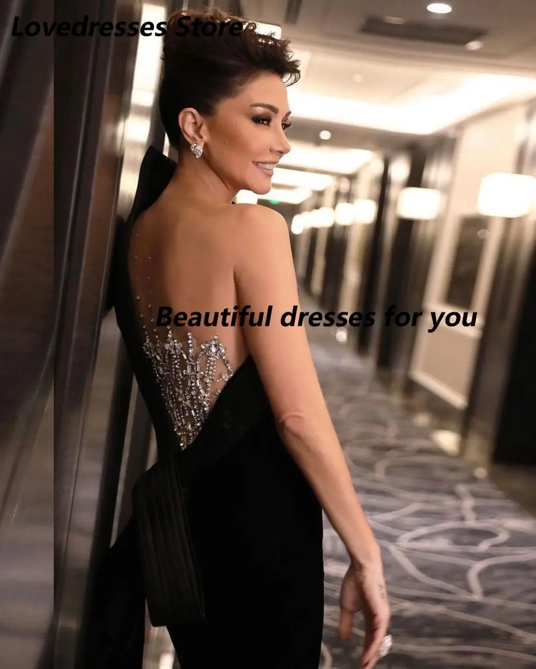 Customized Exquisite Women One Shoulder Long Sleeves Evening Dresses Floor Length Prom Dresses Formal Occasion Party Gowns image 4