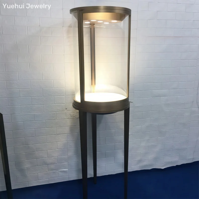 custom.Customized stand cabinet display cabinet rose watch glasses jewelry display cabinet with lights