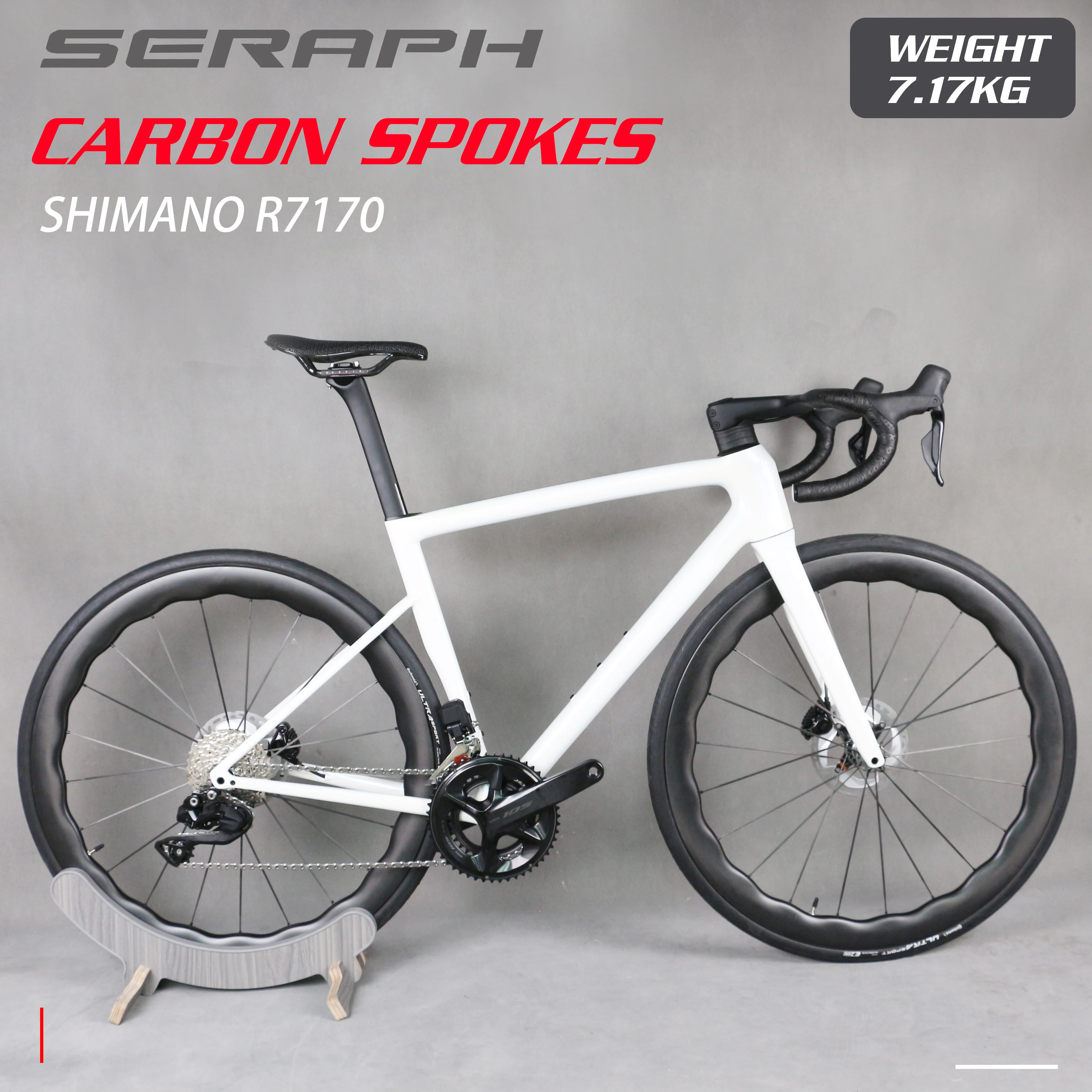 7.2KG full bike  R7170 chameleon white color   Full Internal Cable Disc Road bike TT-X68 Ultegra Di2 Groupset  Complete Bicycle