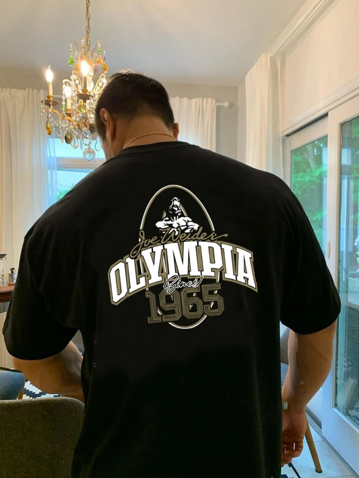 Muscle Fighters Summer Fitness T-Shirt Men's Loose Breathable Half Sleeve  Commemorative Muscle Type Short Sleeve