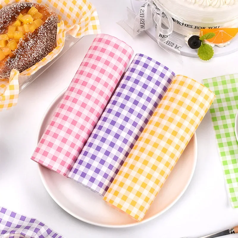 Papel de calidad alimentaria a prueba de aceite, 100 Uds., papel para envolver alimentos, pan, sándwich, hamburguesa, patatas fritas, embalaje de pasteles, suministros para hornear en casa y cocina