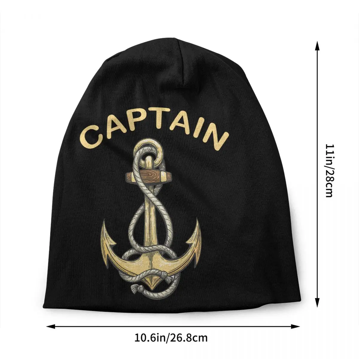 Custom Nautical Captain Anchor Skullies Beanies Caps Men Women Unisex Winter Warm Knitted Hat Adult Sailor Adventure Bonnet Hats