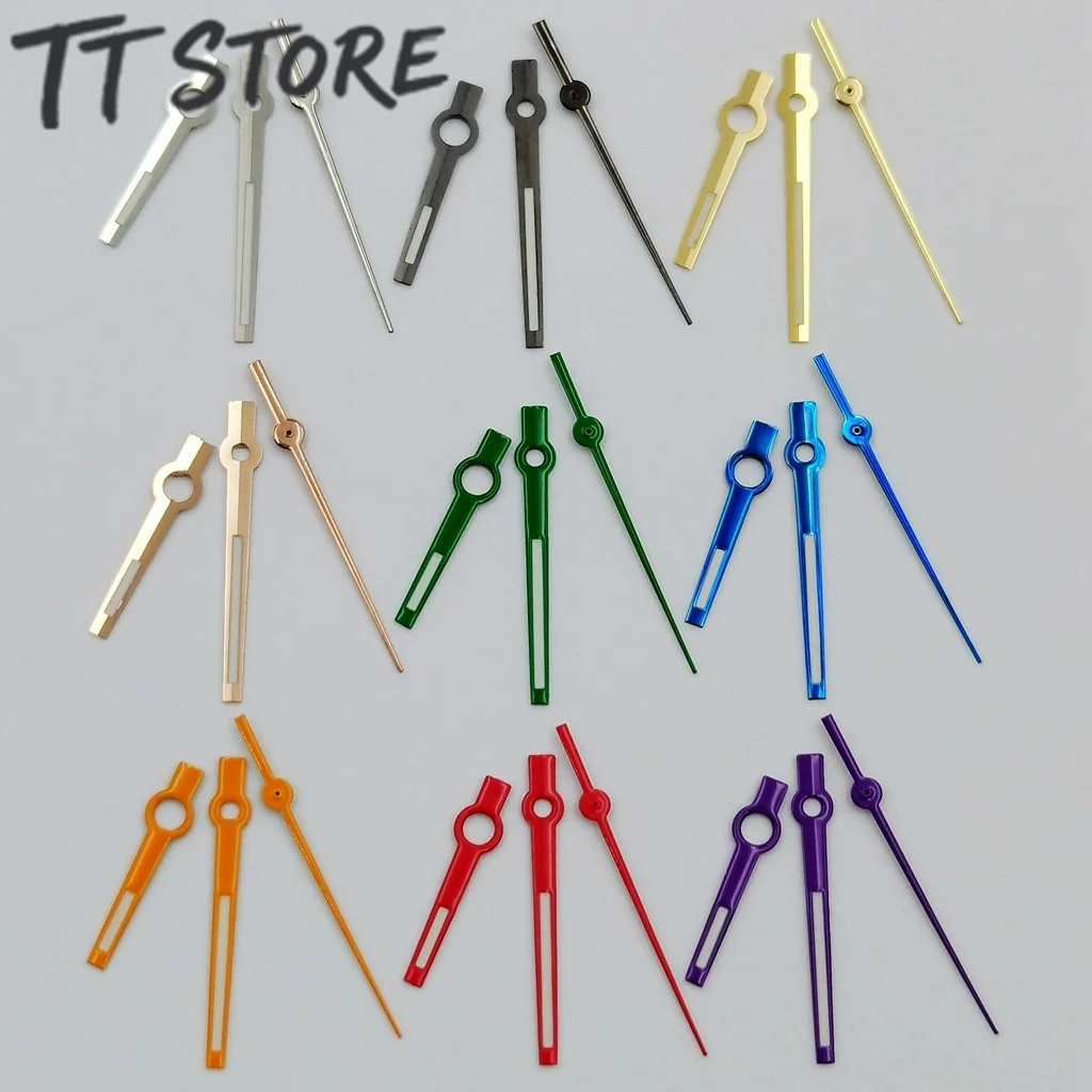 Luminous Watch Hands Set - Silver Red Orange Green Blue Gold Gun Rose Gold Purple - Fits NH35 NH36 7S26 7S36 4R35 4R36 Movements