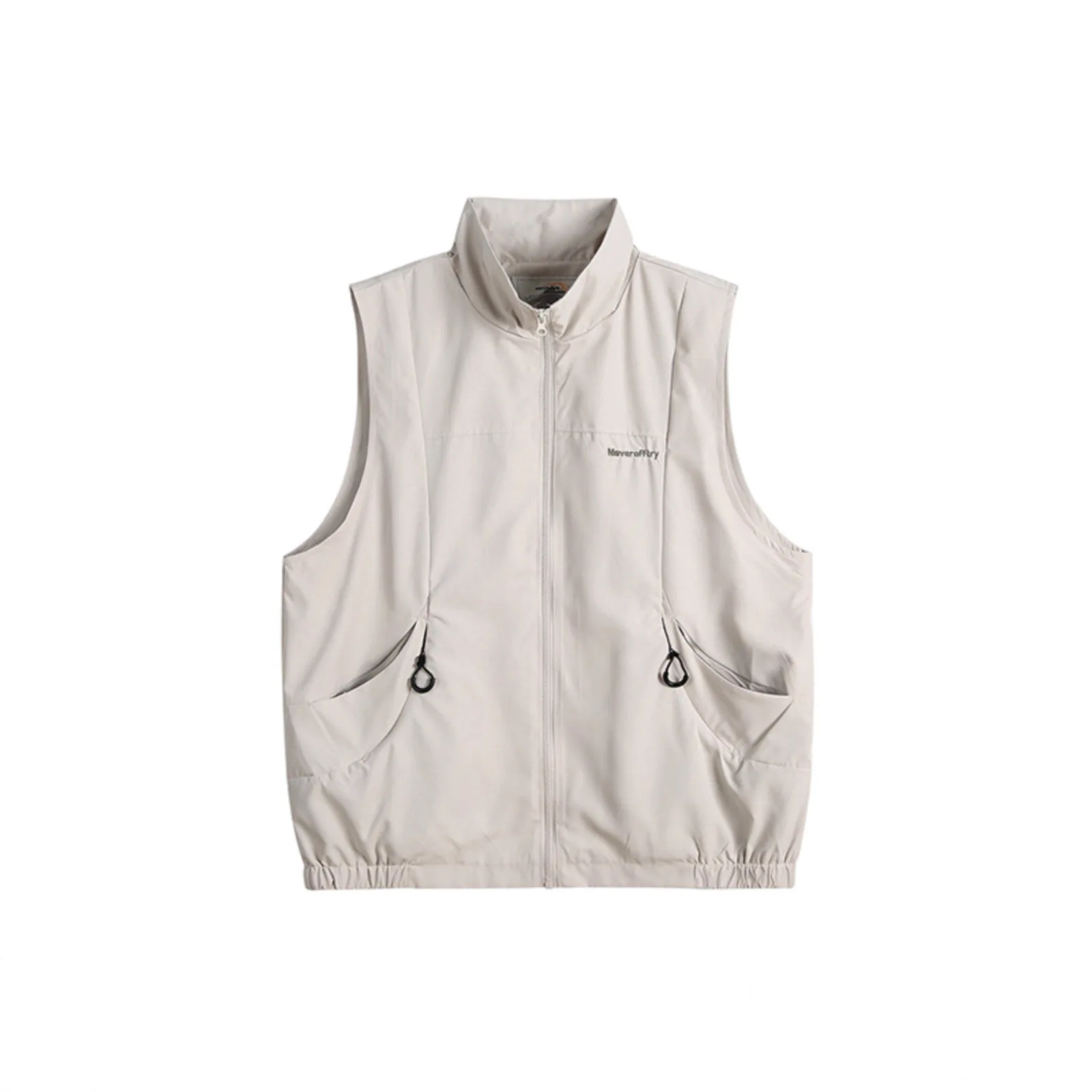 

2026 New Solid Color Stand Collar Functional Vest Men Large Pocket Outdoor Sleeveless Jacket Trendy Couple Daily Wear Waistcoat