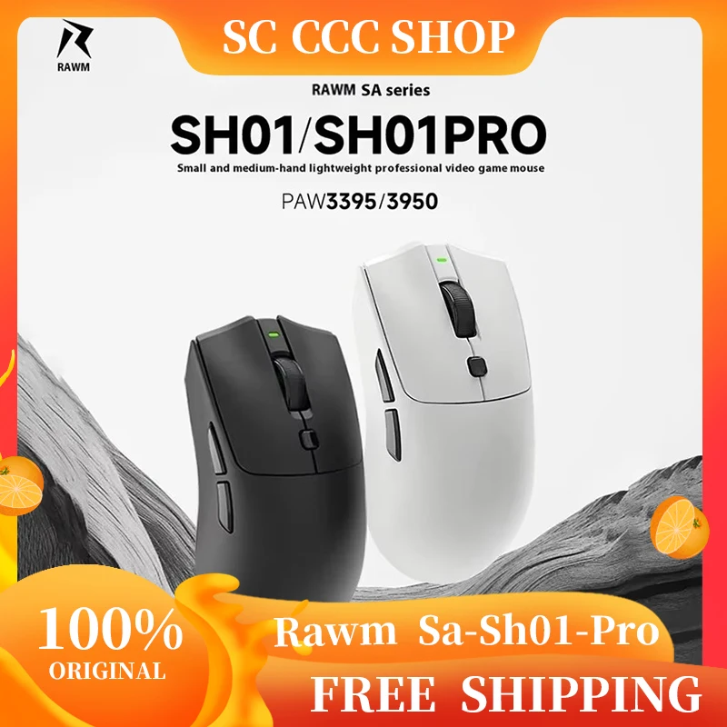 

Rawm Sa-Sh01 pro Wireless Gaming Mouse Lightweight Low Delay with Paw3950 Sensor 8K Three Mode for PC Gamers Accessories Gifts
