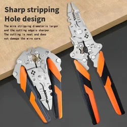 Electrician Wire Stripper Multifunctional Pliers Stripping Crimping Nozzle Plier Cutters Crimper Cable Peeler Twisting Tool