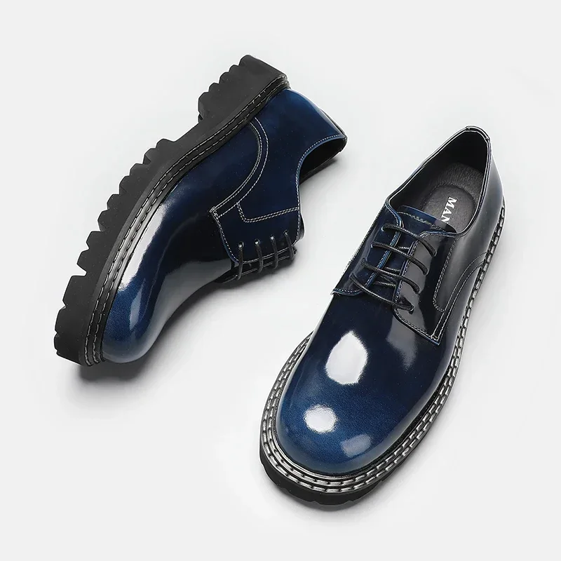 

Breathable Platform Business Formal Fashion Top Cowhide Oversized Casual Leather Shoes