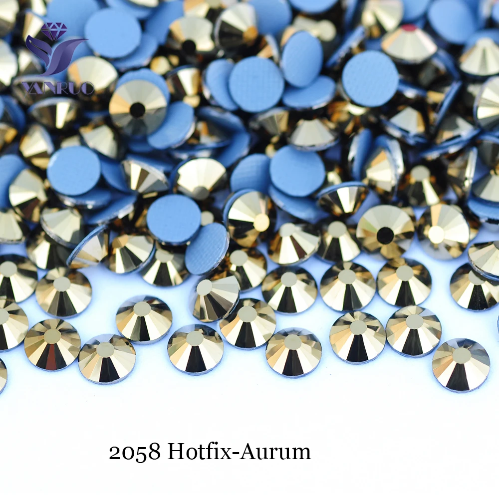 YANRUO 2058HF SS4-SS30 Hotfix Strass-Kristalle mit Klebstoff, Nähperlen, Applikationen für Schuhe und Taschen – Detail 4