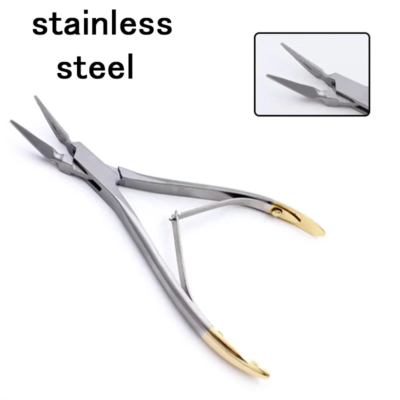 Dental stainless steel  Residual Root Tweezers Forceps Tooth Pliers Root Fragment Reusable Minimally Invasive Tooth Extraction