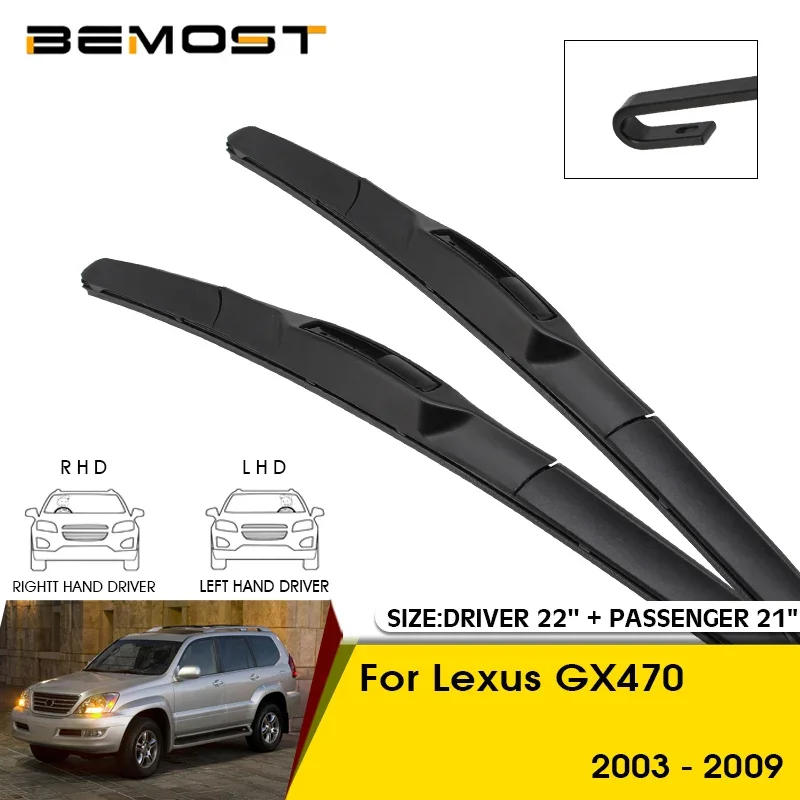 

Car Wiper Blades For Lexus GX470 2003-2009 Windshield Windscreen Front Window Blades 22"+21" Car Accessories