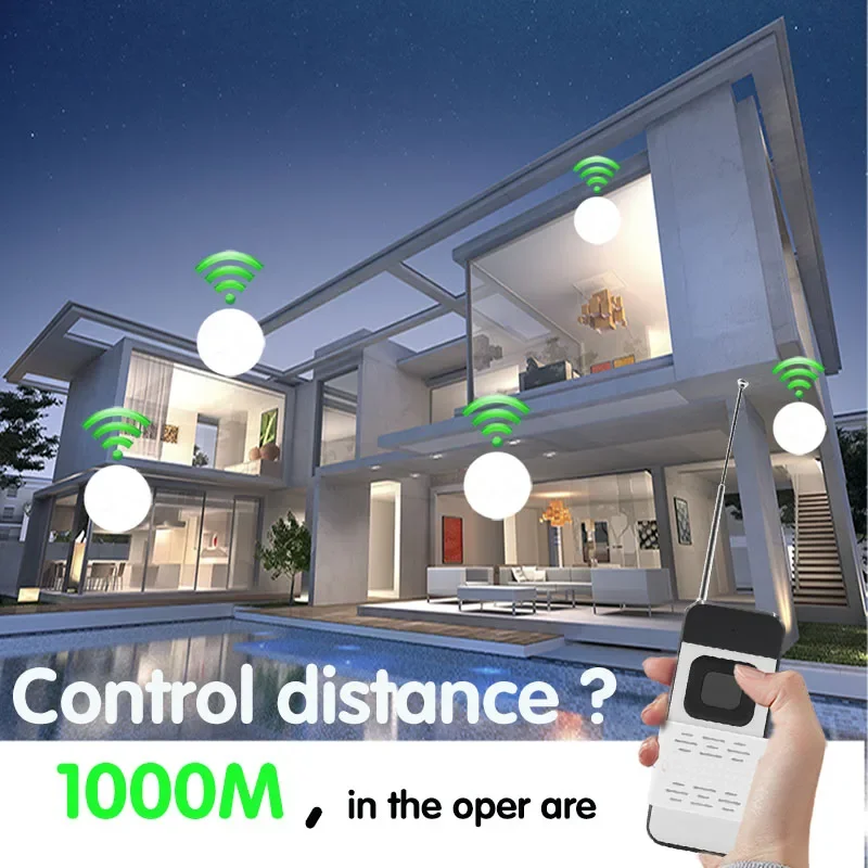 433Mhz Wireless Remote Control 1/2/4 Buttons 1527 Learning Code 1000M Transmitter for Light/ Gate /Garage Door/motor Controller