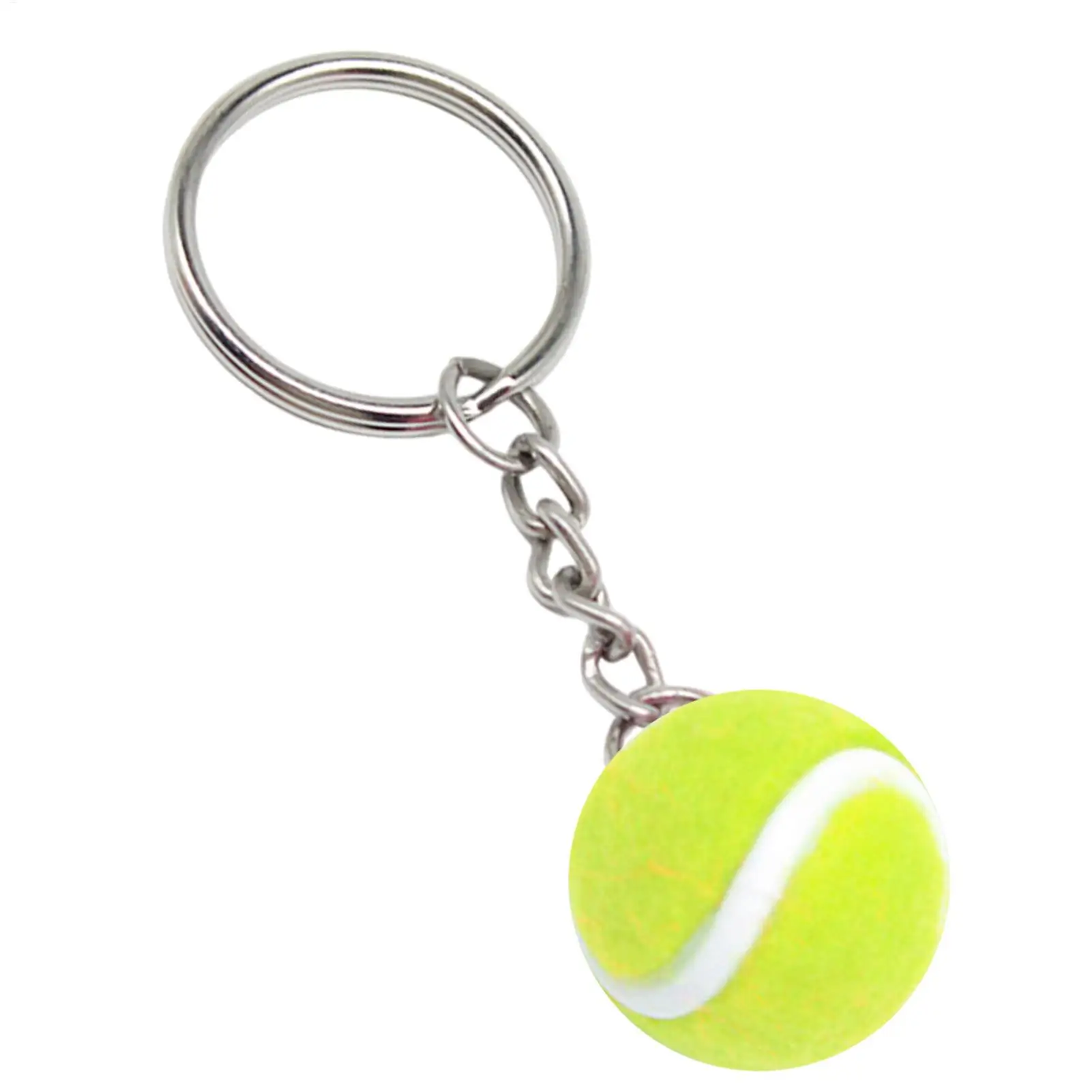 Mini Colorful Tennis Ball Keychain, Cute Sports Car Key Ring Pendant for Backpack & Handbag, Novelty Gift for Tennis Fans