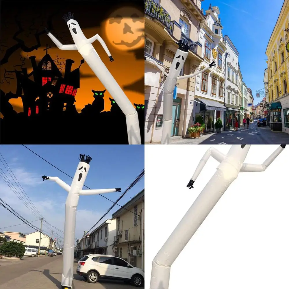 

Giant 20ft Inflatable Ghost with Waving Arms - Halloween Decor for Business, Party, and Club (Requires 18 Blower)