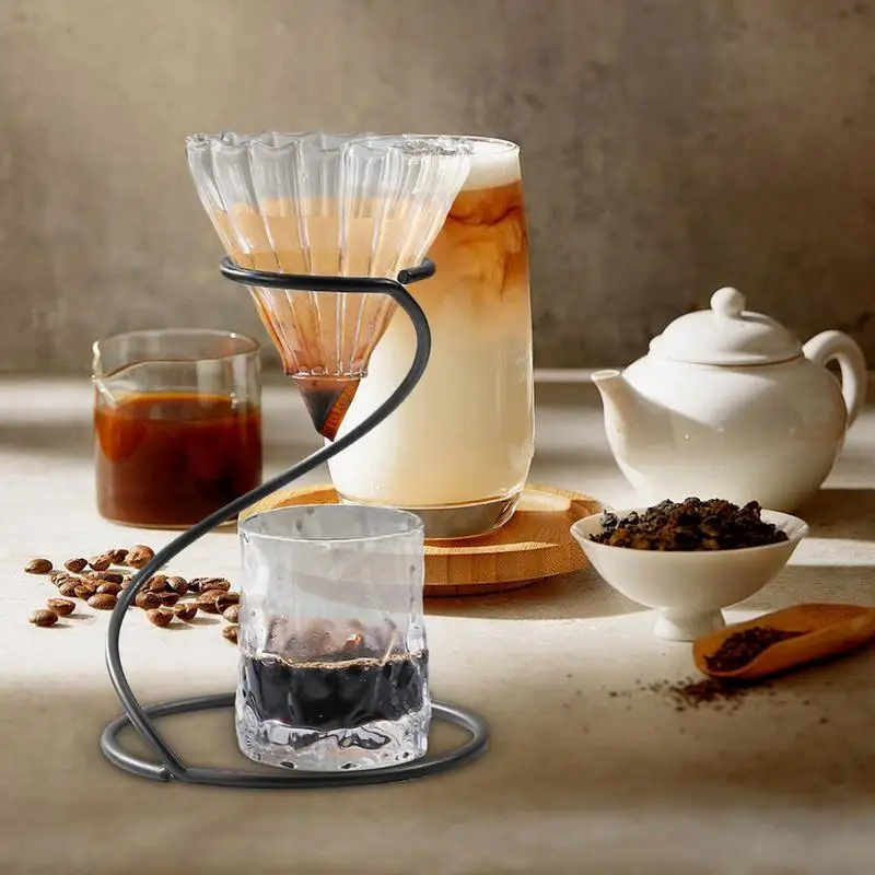 Pour Over Coffee Station Coffee Maker Drip Filter Cup Rack Stand Metal Coffee Brewer Holder Hand Drip Coffee Bracket Coffee