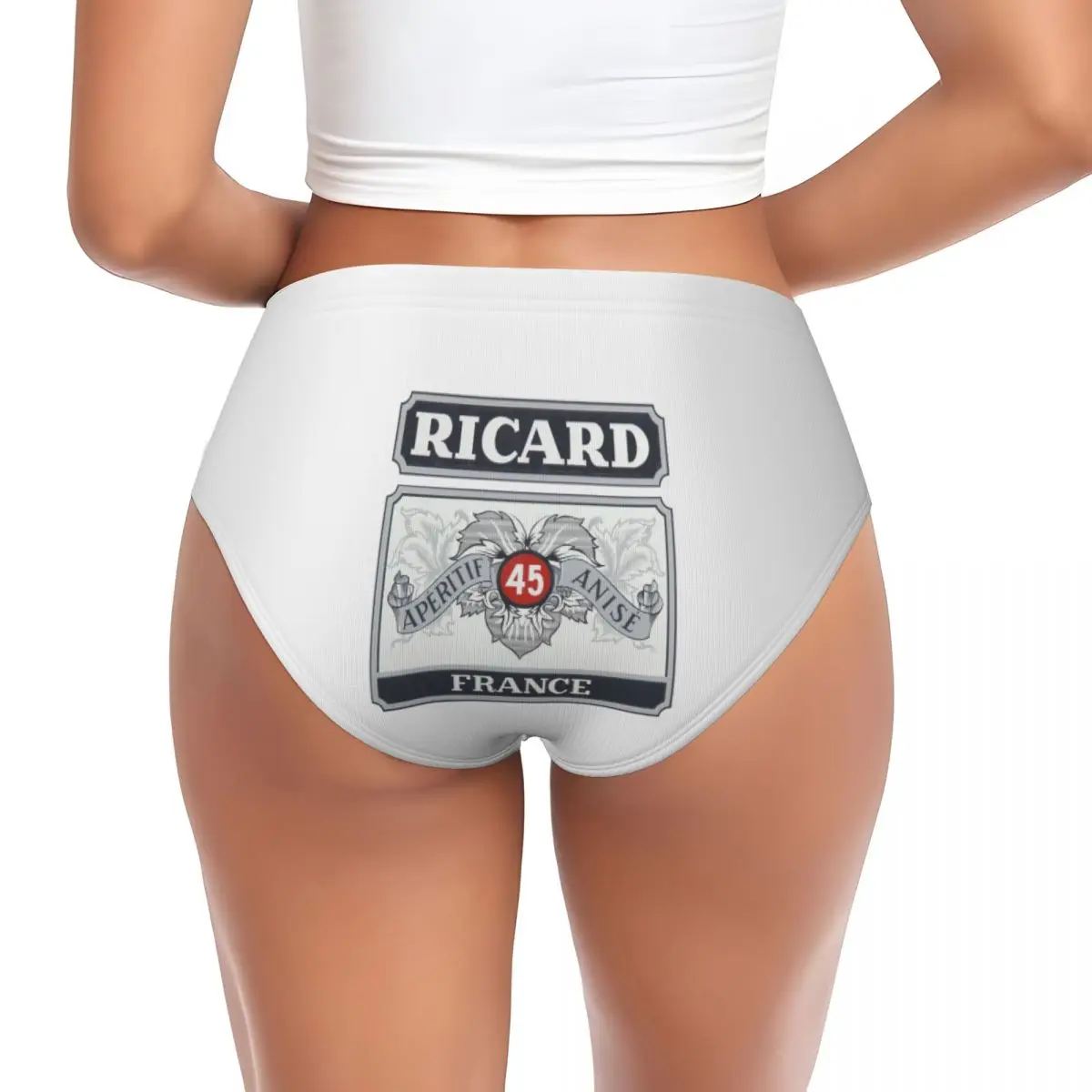 Custom Womens Ricards Logo Panties Breathable Marseille France Briefs Underwear